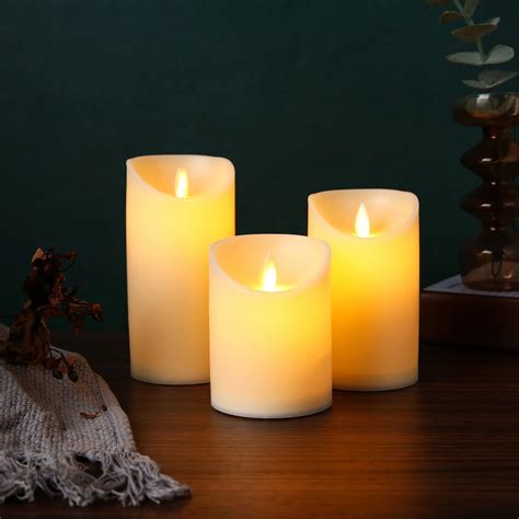 Wax Paraffin Wickless Battery Usb Electric Rechargeable Battery Pillar Taper Led Scented Candle