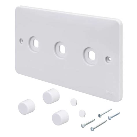 Hager Sollysta Gang Rotary Dimmer Switch Plate Kit White Wmdrp Kit