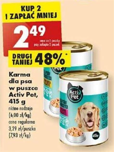 Promocja Karma Dla Psa W Puszce Activ Pet 415 G W Biedronka