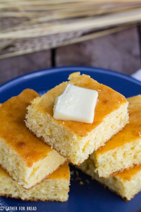 Homemade Yellow Corn Bread - Gather for Bread