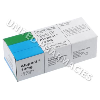 Alupent 10 Orciprenaline Sulphate BP 10mg 10 Tablets United