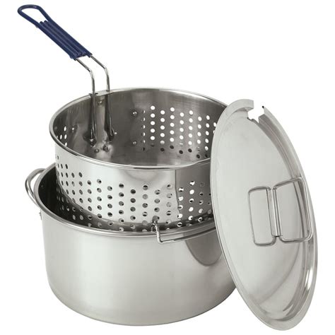 Bayou Classic Stainless Qt Deep Fryer Lid Basket