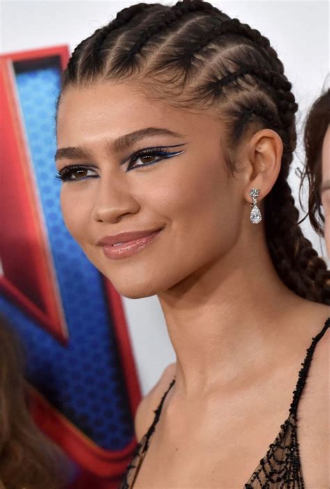 Zendaya In Braids For Spiderman Zendaya Makeup Zendaya Hair Zendaya