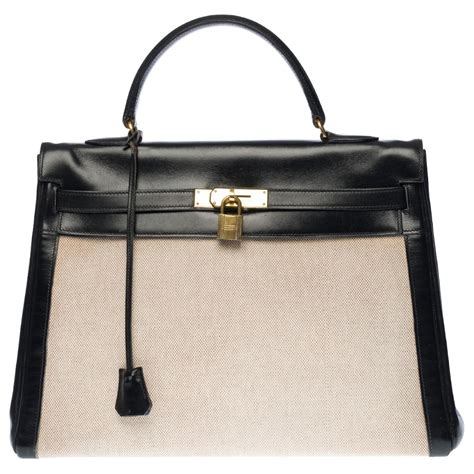 Herm S Superbe Sac Main Hermes Kelly Cm Retourn En Cuir Box Noir