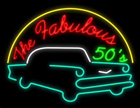 The Fabulous 50s Neon Sign Neon Signs Retro Neon Signs