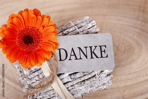 Danke Mit Blume Stock Photo Adobe Stock