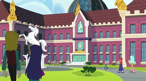 Image Students Approaching Canterlot High School Eg2png My Little