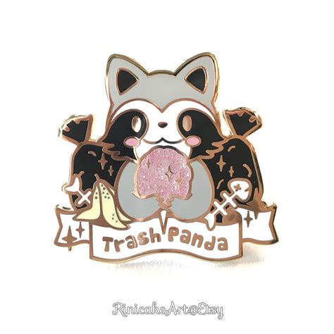 Trash Panda Enamel Pin Etsy Trash Panda Enamel Pins Enamel Pin Etsy