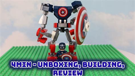 Min Lego Unboxing Speed Build Review Captain America Mech Armor