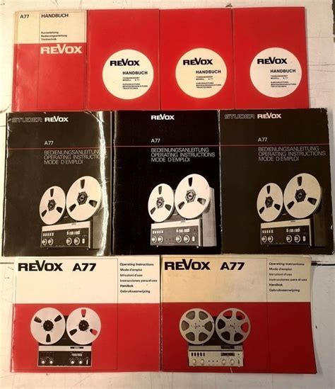 Diverse Revox Manuals H Anlage Und A Ab Chf Kaufen Auf Ricardo