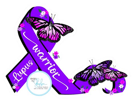 Lupus Awareness Ribbon Vinyl Waterproof Sticker Etsy