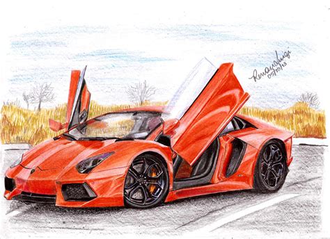 Lamborghini Aventador Draw by RenanLuigi on DeviantArt