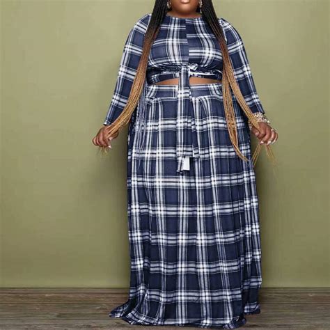 Plus Size 2 Piece Skirt Set Fashion Style Here