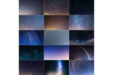 Star Trails Sky Replacement Pack For Photoshop 2021 And Late Design Cuts