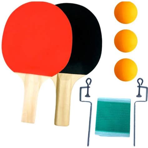 Kit Ping Pong Tenis De Mesa 2 Raquetes 3 Bolas 1 Rede 2 Suporte