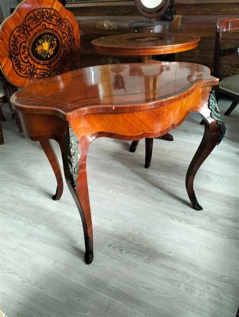 Franse Tafel Napoleon Iii Brons Rozenhout E Eeuw Catawiki