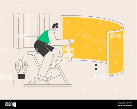 Vr Fitness Gym Abstract Concept Vector Illustration Stock Vector Image