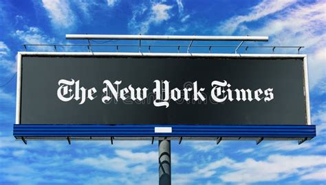 Advertisement Billboard Displaying Logo Of The New York Times Editorial