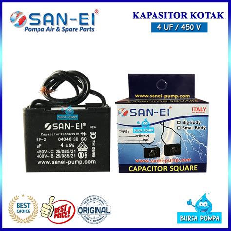 Jual Kapasitor Capasitor San Ei Uf Mikro V Kondensor Kotak