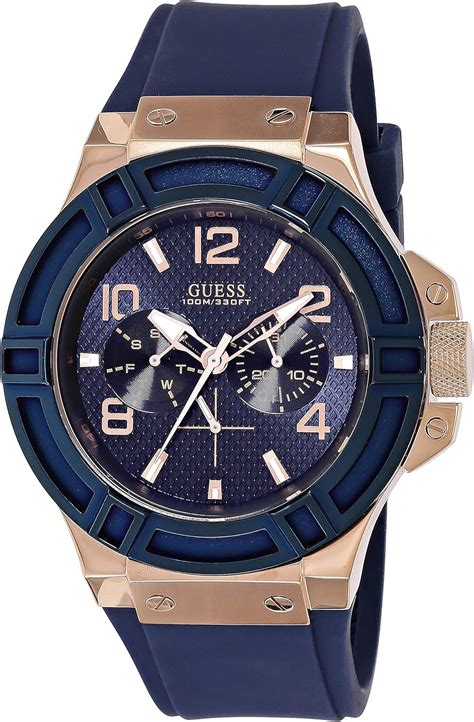 Guess W0247G3 Reloj De Pulsera Para Hombre Color Azul Amazon Es Moda