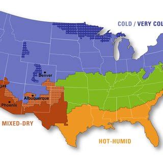 1: US climate zones recognized by Building America in the continental ...