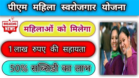 Pradhan Mantri Mahila Swarojgar Yojana 2024 प्रधानमंत्री महिला स्वरोजगार योजना के अंतर्गत