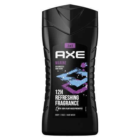 Axe Gel Douche Homme 3en1 Marine 12h Parfum Frais 250ml Inci Beauty