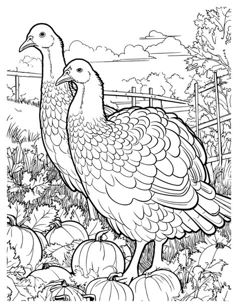 Festive Turkey Coloring Pages Kids' Favorite