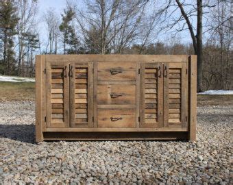 Handmade Rustic Bathroom Vanity 48 Reclaimed Barn Wood W Louvered Doors