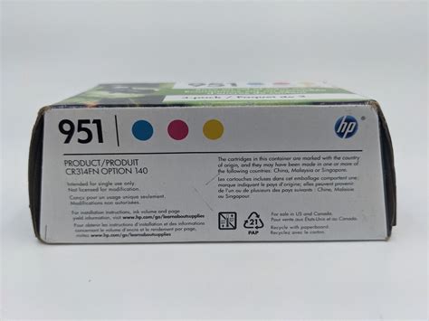 ⭐hp 951 Color Ink Cartridges 3 Pack Genuine Oem Hp Exp June 2022 New In Box 886111609673 Ebay