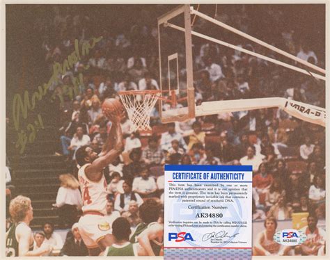 Moses Malone Signed Rockets 8x10 Photo Inscribed 1981 PSA