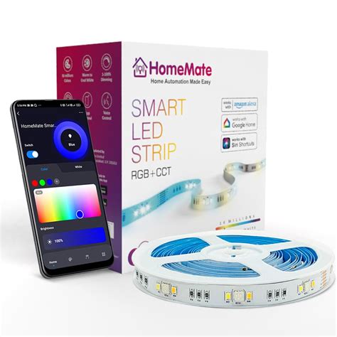 Homemate Wi Fi Rgb Cct Smart Led Strip Lights Meter Tunable White