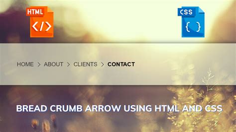 Create Breadcrumbs Navbar Using Html And Css