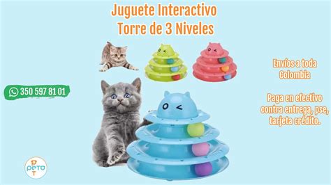 Juguete Interactivo Para Gatos Torre De Pisos Con Pelotas Youtube