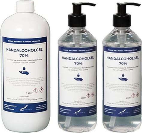 Desinfecterende Alcohol Handgel 70 2 X Fles 500 Ml Met Pompje 1