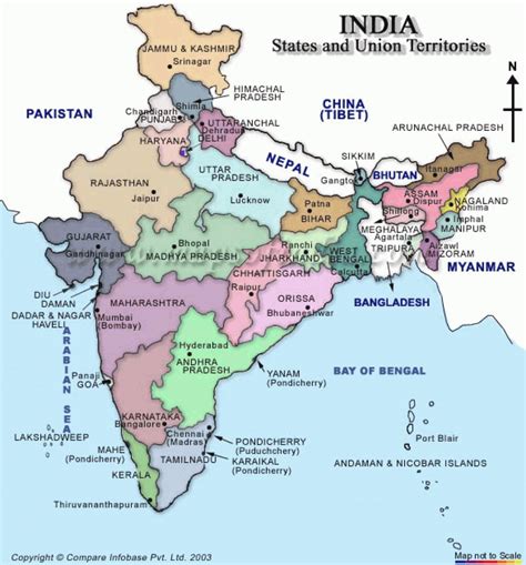 India Map With States And Capitals - Printable Map