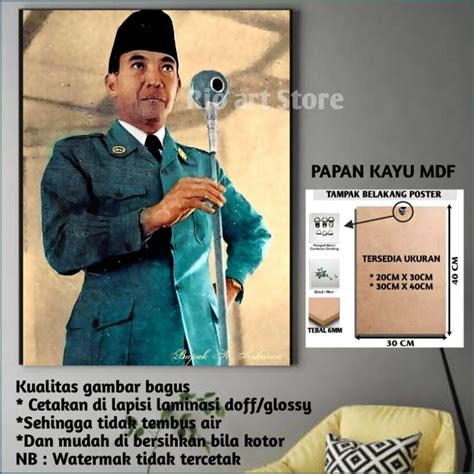 Jual Poster Ir Soekarno Di Podium Hiasan Dinding Walldekor Bahan Papan