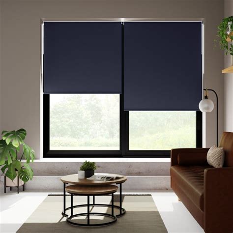 Navy Blackout Roller Blind Dunelm