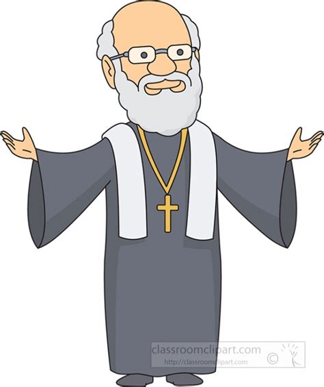 Christian Clipart Priest With Arms Stretched Out Clipart