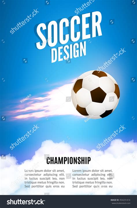 Soccer Game Design Template Football Poster Stock Vector (Royalty Free ...