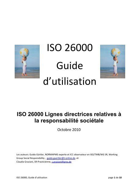 Lignes Directrices G Du Gri Et Iso Pour Une Utilisation