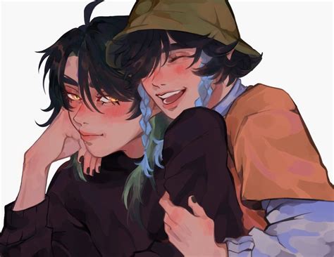 Xiao x Venti en 2024 | Niños anime, Estilo de anime, Dibujos