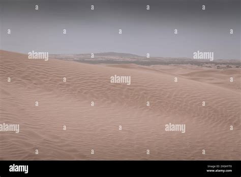 Vast Landscape Of The Gobi Desert In Chinese Inner Mongolia Sand Dunes