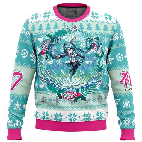 Christmas Symphony Hatsune Miku Ugly Christmas Sweater Otaku Treasure