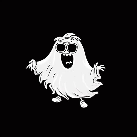 Premium AI Image | a close up of a cartoon ghost with sunglasses on ...