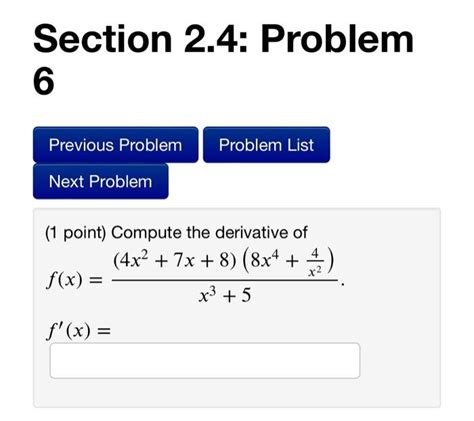 Solved Section 24 Problem 6 Previous Problem Problem List