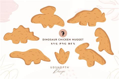 Dinosaur Chicken Nugget Svg Dino Nugget Svg Dino Svg Funny Dinosaur