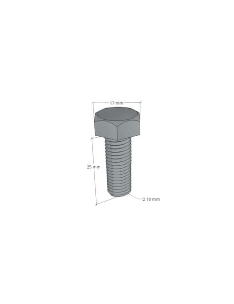 Śruba sześciokątna nierdzewna M10x25 mm