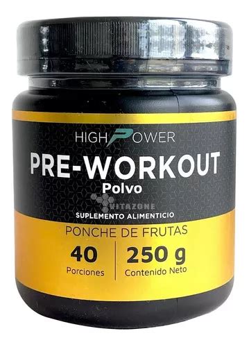 Suplemento Em P High Power Pre Entreno Pr Treino Sabor Suco De Frutas