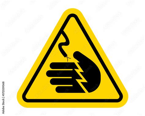 Prohibited Warning Symbol High Voltage Do Not Touch Stock Vector